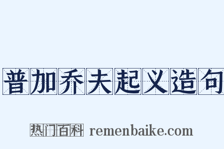 普加乔夫起义造句是什么意思的图片